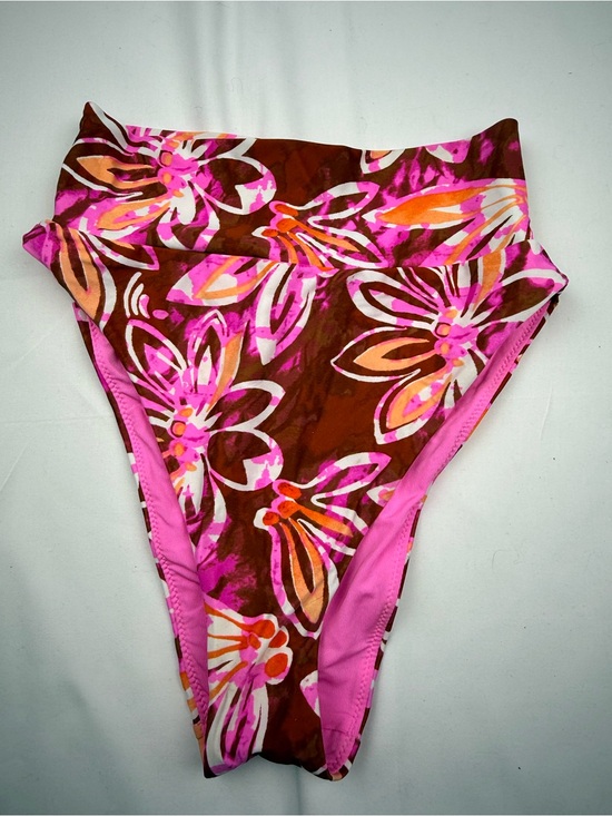 aerie Other - Aerie swim Women’s High-Waist Floral Bikini Bottom - Pink/Brown